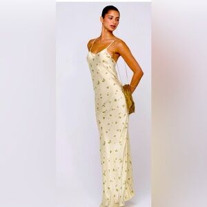 NWT RESA Vida slip Maxi dress in Beurre .